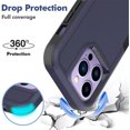thumbnail image 4 of [PST] iPhone 15 Plus / 14 Plus Hard Case, Dual Layers Heavy Duty Rubber Armor Bumper Hard Case Cover, 4 of 5