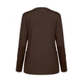 thumbnail image 4 of Hfnxid Women Cardigan Sweater Lightweight 3/4 Sleeves Open Front Cardigans Knit Draped Cover Ups Fall Casual Coat Brown S, 4 of 9