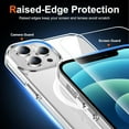 thumbnail image 5 of for iPhone 12& iPhone 12 Pro Case Clear with Screen Protector, Compatible with Magsafe, Anti-Yellowing, Military-Grade Protection, Shockproof Slim Magnetic Phone Case Cover, Transparent, 5 of 13