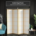 thumbnail image 5 of Red Lantern 6 ft. Tall Double Cross Shoji Screen - Natural - 4 Panels, 5 of 7