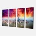 thumbnail image 2 of Colorful New York Skyline Aerial View - Modern Cityscape Canvas Art Print, 2 of 3