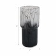 thumbnail image 4 of Abstract Glass Vase with Veining for Living Room and Home Decor - Modern Decorative Flower Vase for Window Sill, Bedroom, or Office Desk - House Accent for Table Decor - 12", Black & White, 4 of 12