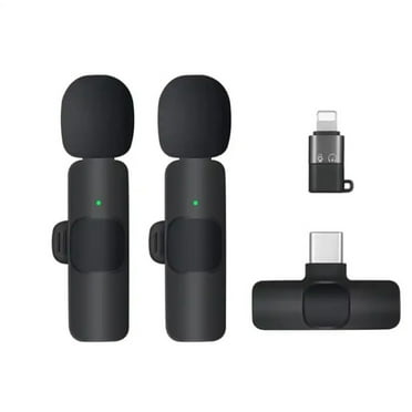 Dual Wireless Lavalier Microphone for iPhone,Type-c Clip-on Mini Lapel Mics with Clip for YouTube/Facebook/Live Stream/Interview Plug-Play Lapel Microphone