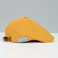 thumbnail image 2 of Riforla Retro Vintage Street Beret Cap Flat Adjustable Beret Hats Berets Hat for Women Yellow, 2 of 3