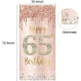 thumbnail image 2 of FIGT-65th Birthday Decorations Door Banner for Women, Pink Rose Gold Happy 65 Birthday Backdrop Party Supplies, 65 Year Old Birthday Poster Door Cover Sign Decor【0514】, 2 of 7