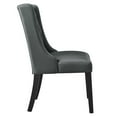 thumbnail image 4 of Side Dining Chair, Grey Gray, Vegan Leather, Kitchen Cafe Bistro Hospitality Restaurant, Modern Contemporary HB32931, 4 of 8