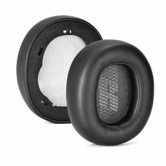 Earpads Replacement for JBL E65 (E65BT E65BTNC)/Live 650 (650NC 650BTNC)/Live 660 (660NC 660BTNC)/Duet Headphones Earmuffs Faux Leather Black Ear Pads Cushions