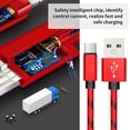 thumbnail image 4 of ziyahi Charging Cable Type-C Fast Charger Cord Nylon Braided Data Wire Phone Cable Accessory, 1 Meter, Red, 4 of 5