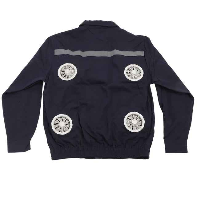 Chaqueta Con Ventilador De Refrigeración Con Protector De Cintura, Tiras Reflectantes, 4 Ventiladores, Batería De 50000mAh Para Trabajo Al Aire Libre, Jardinería, Siega