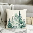 thumbnail image 4 of Spring Dark Green Tree Throw Pillow Covers 18x18 Set of 2 Winter Christmas Nature Forest Outdoor Pillows Cover Xmas Summer Farmhouse Linen Decorative Cushion Case for Couch Bed Decor, 4 of 6