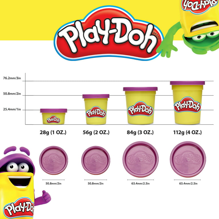 Play-Doh Color Burst Bright Pack of 4 Non-Toxic Colors, 2 oz Cans