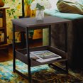 thumbnail image 3 of Caffoz Home End Table, 2-Tier Side Table with Storage Shelf, Smoky Oak, 3 of 7
