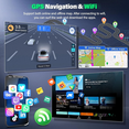 thumbnail image 5 of Gsuatey Android Car Stereo for Nissan Murano Z50 2003-2008, 7" Double Din Touchscreen Bluetooth Car Radio with Wireless CarPlay Android Auto GPS Navigation WiFi FM/RDS Backup Camera MIC, 5 of 11