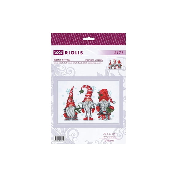 RIOLIS Counted Cross Stitch Kit 11.75"X8.25"-Gnomes