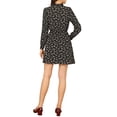 thumbnail image 3 of INSPIRE CHIC Vestido Floral de Manga Larga con Volantes y Cuello con Lazo para Mujeres en Negro L, 3 of 8