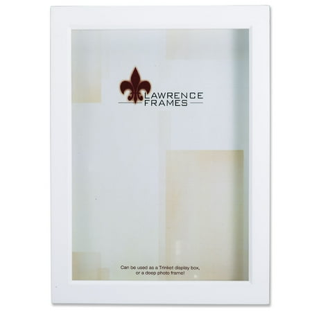 - 795246 White Wood Treasure Box Shadow Box 4x6 Picture Frame