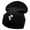 Black, variant on Beech Shrooms Embroidered 12 Inch Long Knitted Beanie - Maroon OSFM
