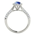 thumbnail image 3 of Aonejewelry 0.80 Ct. Ttw Elegant Look Diamond Marquise Shape Created Sapphire Ring In 10k White Gold, 3 of 4