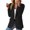 Black, variant on Women Suit Coat Single Button Solid Color Straight Anti-wrinkle Long Sleeve Formal Business OL Commute Style Lady Office Coat Spring Fall Jacket