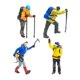 thumbnail image 2 of 4x figuras pintadas de resina, figura de acción, figura de juego de rol, juguete en miniatura de simulación, personas de escena en miniatura para Macarena Gente en miniatura, 2 of 8