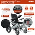 thumbnail image 3 of Silla de Ruedas Eléctrica Plegable | Compacta, Todo Terreno, Estructura de Aluminio, Respaldo Acojinado, Control Remoto Bluethooth, 3 of 9