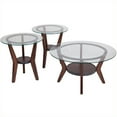 thumbnail image 1 of Bowery Hill 3-Piece Occasional Glass Table Set in Dark Brown, 1 of 1