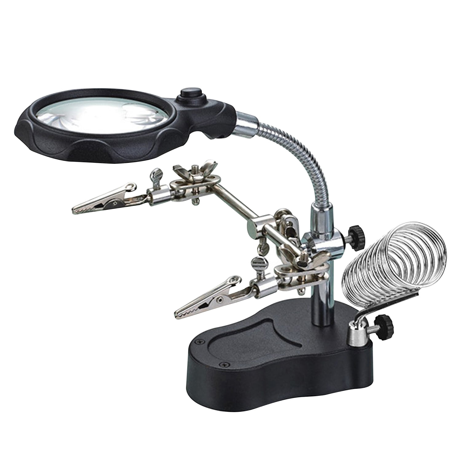 3.5X 12X Magnifying Lens LED Lamp Magnifier Jewelry Desktop Desk Base Light Kits 