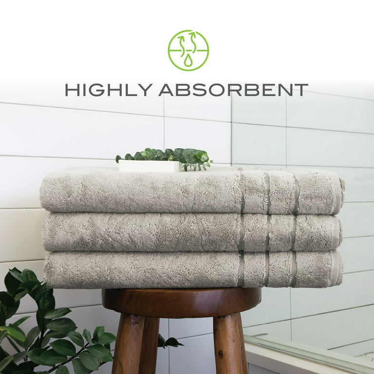 Bamboo Bath Sheet - Harbor Gray by Cariloha for Unisex - 1 Pc Towel