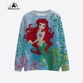 thumbnail image 2 of Sudadera deportiva para mujer con capucha, diseño retro de La Sirenita de Disney, regalo de dibujos animados, sudadera deportiva retro de dibujos animados para mujer, 2 of 5