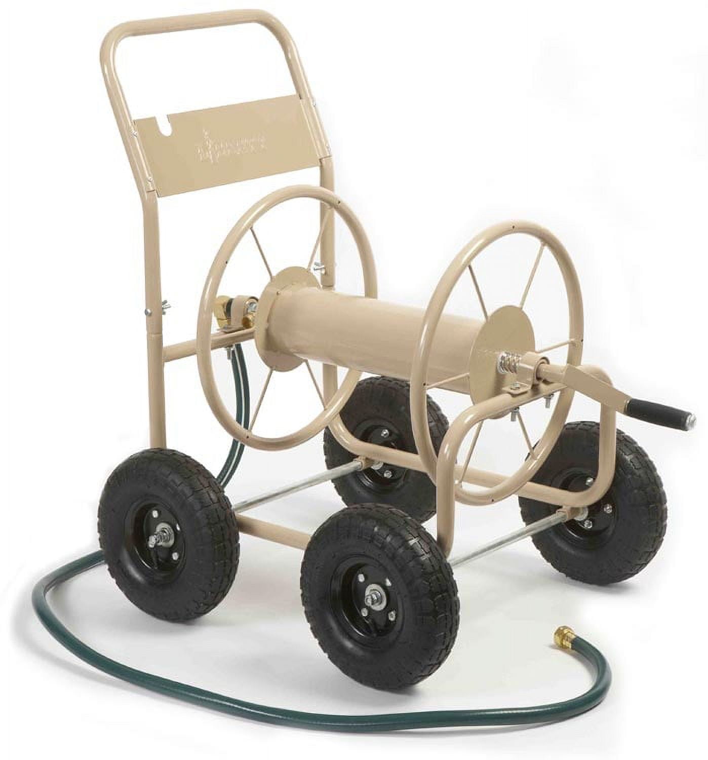 Liberty Garden 870 Industrial 4 Wheel 300 Foot Steel Frame Water Hose Reel Cart