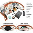 thumbnail image 4 of Boho Floral Print Crescent Crossbody Bag Adjustable Strap Compact Nylon Dumpling Purse Suitable for Spring Summer and Autumn Outings, 4 of 5