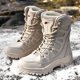thumbnail image 2 of Botas de nieve de gran tamaño para parejas de invierno al aire libre, botas de nieve de caña alta con forro polar grueso para senderismo y mujeres para hombres, 2 of 6