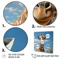 thumbnail image 3 of Designart "Dreamy Long Neck Of The Brown Giraffe" Animals Giraffe Floater Framed Canvas Wall Art, 3 of 5