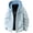 Light Blue, variant on Men's Color Block Hooded Windbreaker Jackets with Contrast Drawstring Zip Up Long Sleeve Casual Outerwear