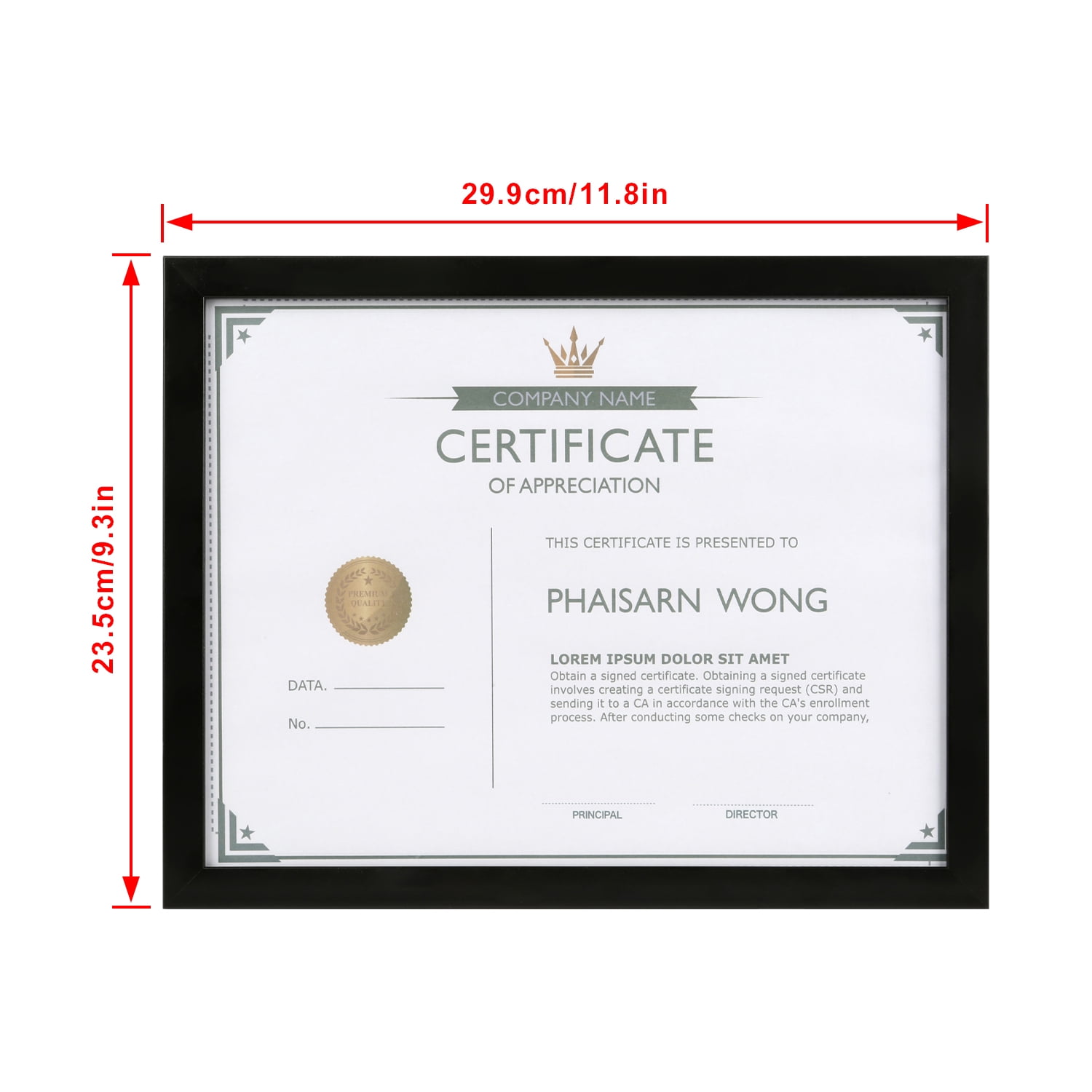 Scholartree 7 PACK 8.5x11 Picture Frame, Award Certificate Diploma Document Bulk 8.5 by 11 College Frames, Wall or Tabletop, Black