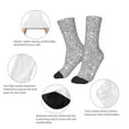 thumbnail image 3 of Rocae GlitterSilver for Girls Boys Crew Socks,Children's Socks, Kids Socks, Toddler Socks: Daily Wear with Kids School Uniform, 3 of 5