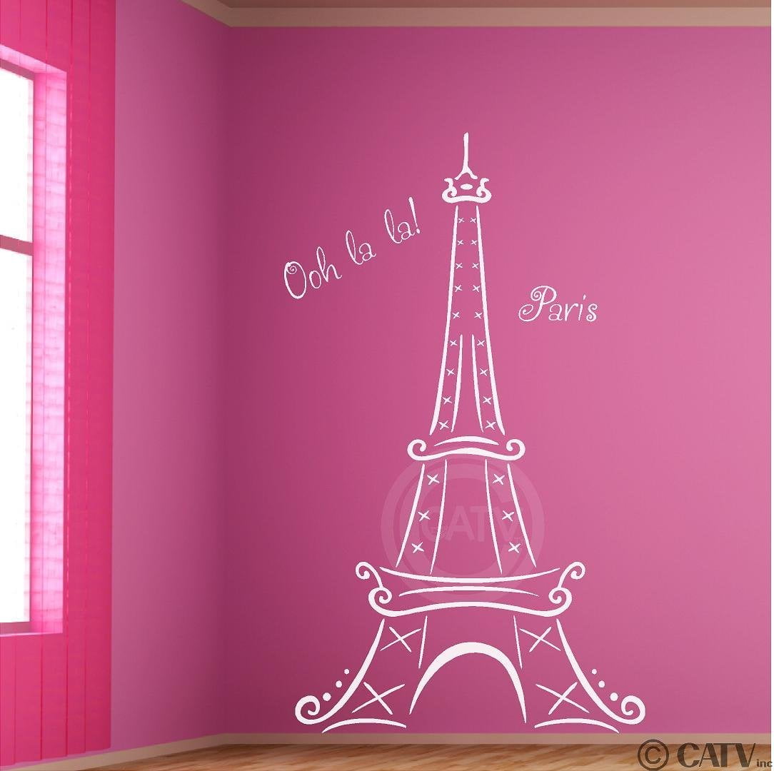 PARIS TOWER Vinyl Wall Art Decal Quote Words Lettering Decor Girls Room 36" 