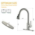 thumbnail image 5 of Boyel Living 3-function Kitchen Faucet with Pull Down Spout,Single Handle Kitchen Sink Faucets with Base Plate in Brushed Nickel, 5 of 9