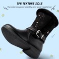 thumbnail image 3 of HARVEST LAND Toddler Girls Boots Mid-Calf Fall Winter Booties for Little Girls With Buckle Pink/Black/Khaki, 3 of 11