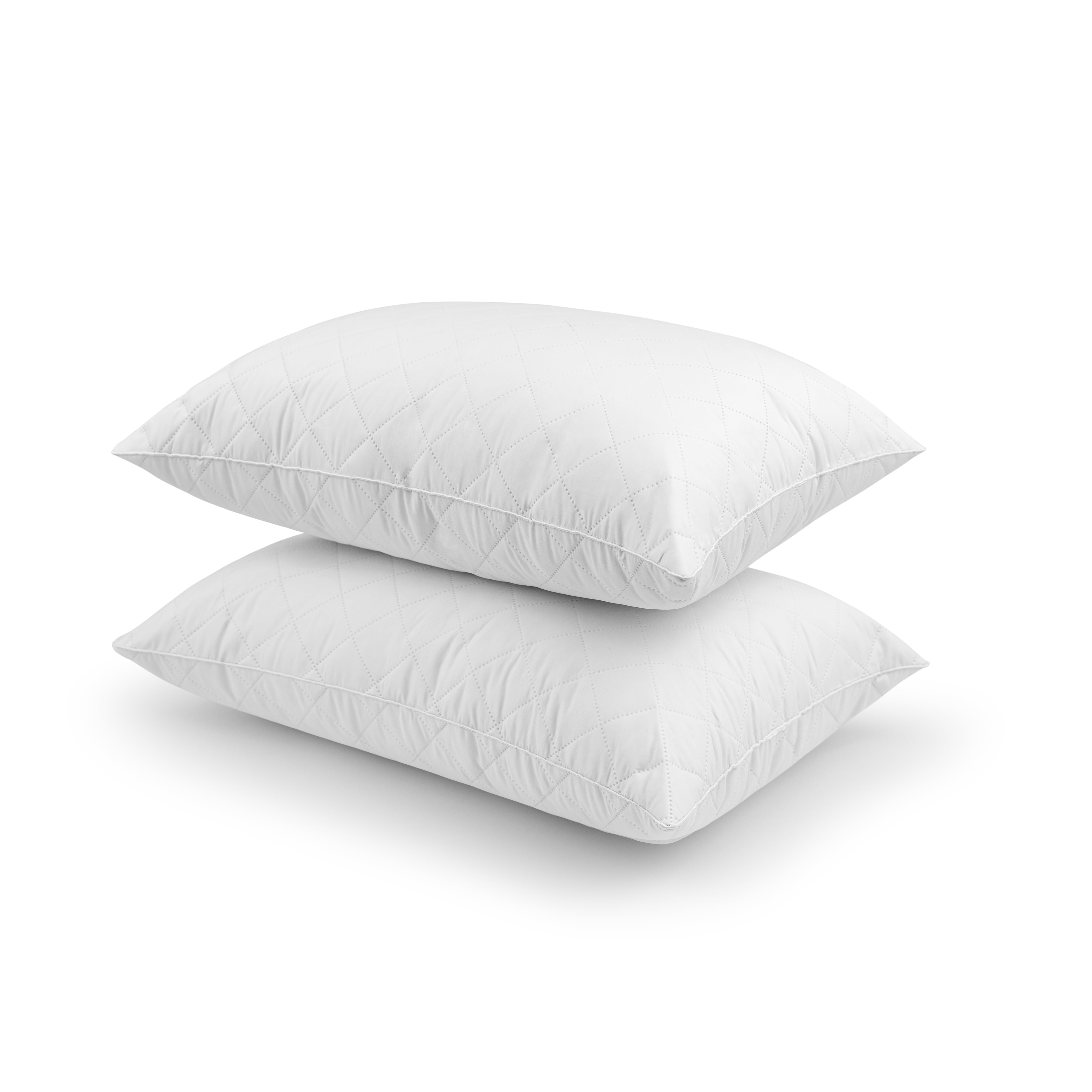 Mainstays Memory Foam Cluster Bed Pillow, Standard/Queen, 2 Pack