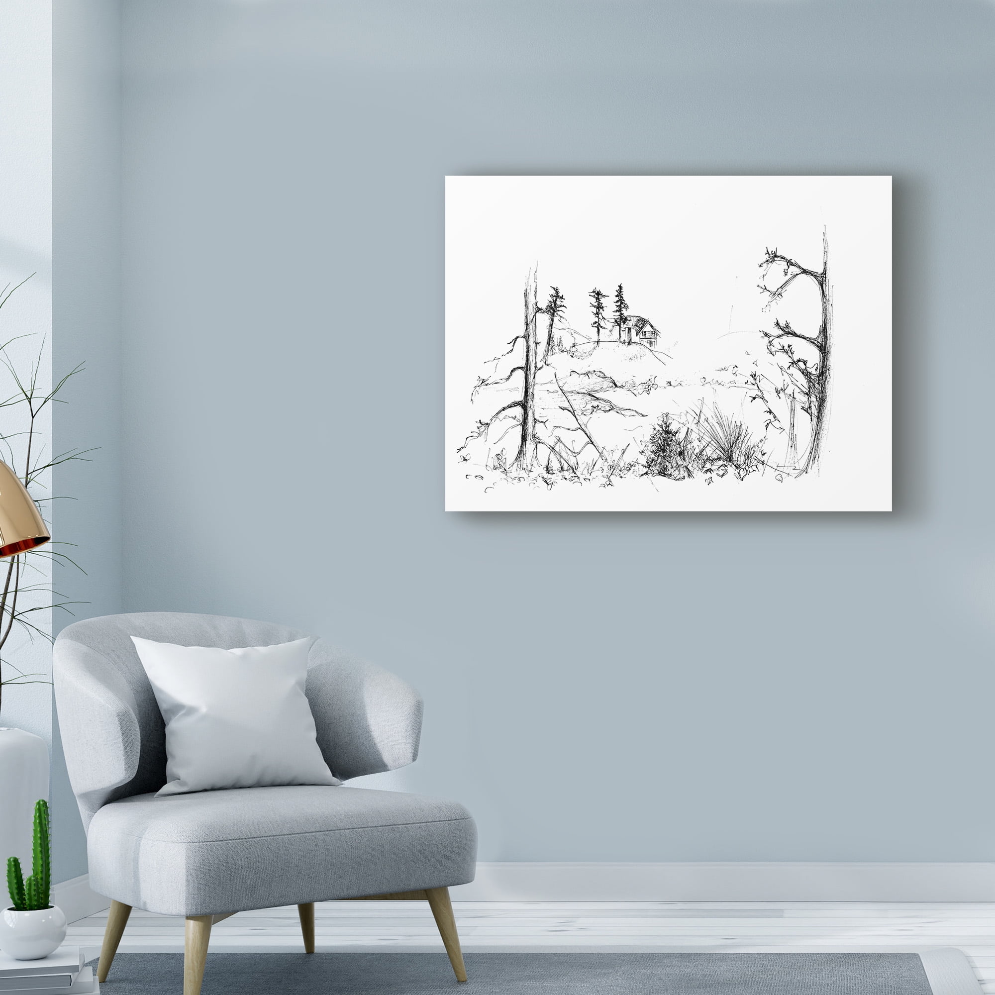 Trademark Fine Art 'House Sketch' Canvas Art by Nicky Kumar