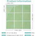 thumbnail image 3 of Thicker Sage Green Peel and Stick Tiles- 10 pcs of 12" x 12" - 3D Adhesive Square Peel and Stick Tiles Backsplash for Kitchen, Bathroom, Removable, Waterproof, Vinyl Wall Tile, 3 of 12