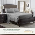 thumbnail image 3 of California King Sheets by , Genuine 100% Organic Viscose Derived from Bamboo Bed Sheet Set, Soft & Cooling, Double Stitching, Lifetime Quality Promise (California King, Jacquard Stone), 3 of 9