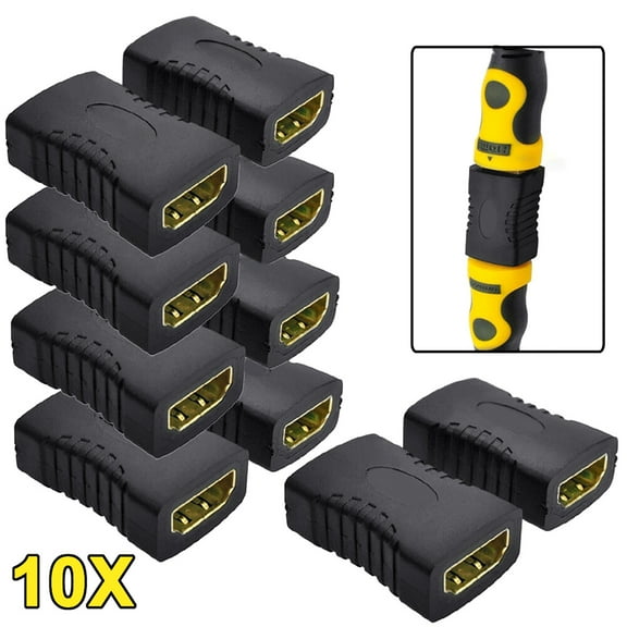 Joernso DOONJIEY 10Pcs HDMI-compatible Female to Female Extender Adapter Coupler Connector for HDTV