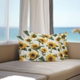 thumbnail image 5 of Waterproof Throw Pillow Covers Set of 2, 20x12 Inch Summer Sunflowers Decorative Pillowcases Outdoor Pillow Slip Cushion Covers Set for Couch Tent Farmhouse Watercolor Floral Wooden, 5 of 7