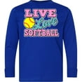 thumbnail image 3 of Inktastic Live Love and Softball Long Sleeve Youth T-Shirt, 3 of 5