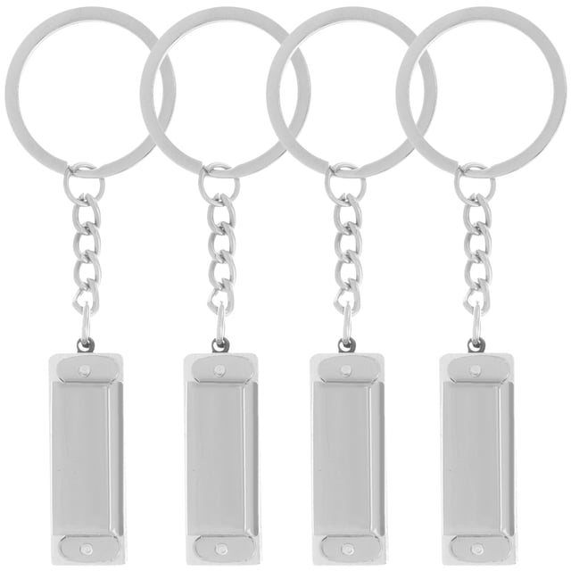 4pcs armónica llavero colgante colgante colgante de mini armónica llavero por regalo