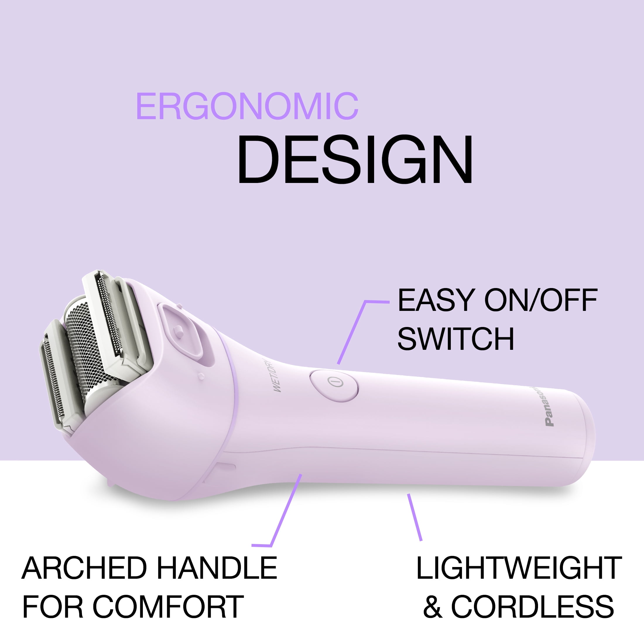 Panasonic ES-WWL6A 3-Blade Wet/Dry Electric Shaver for Women with Pop-up Trimmer