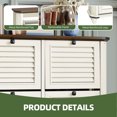 thumbnail image 4 of Uforic Farmhouse Wood Shoe Cabinet with 4 Flip Drawers, Freestanding Shoe Rack Organizer for Entryway, Beige, 4 of 9