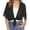 Black, variant on Women's Soft Chiffon Shawl Wraps For Evening Dress Wedding Cape Bolero Flapper Solid Short Sleeves